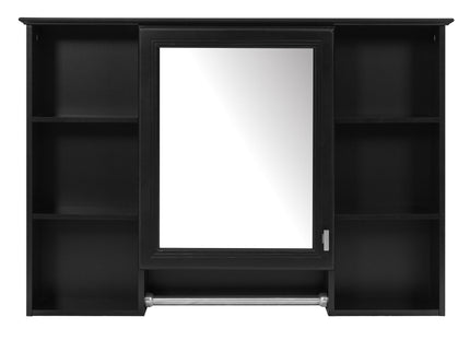 3 In 1 Modern Bathroom Mirror Cabinet With Adjustable Shelf, Soft Close Door, High Definition Mirror & Towel Bar