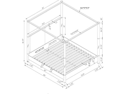 Malco - 4 Post Bed With Upholstered Headboard