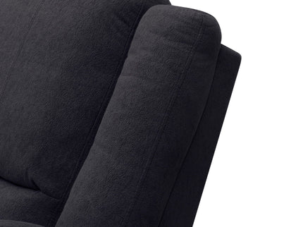 3 Seat Manual Reclining Sofa With Deep Recline - Black