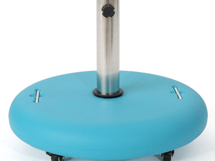 Wheelie - Round Umbrella Base With Stainless Steel Holder