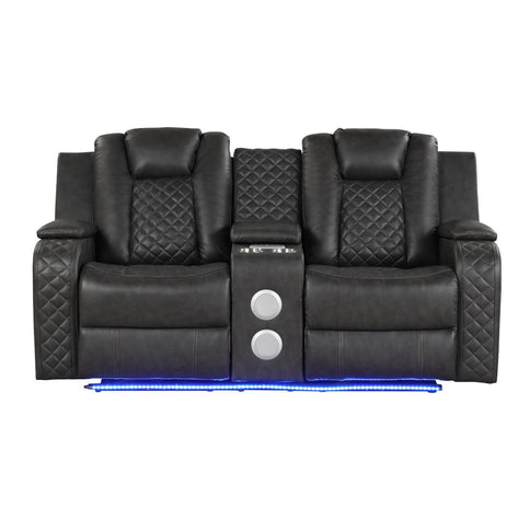 Benz - Power Recliner Set With LED Lighting And USB Charging