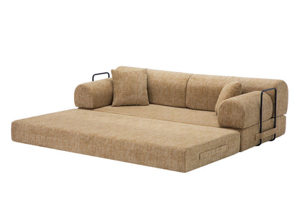 Modern 2 Tone Fabric Convertible Sleeper Sofa Bed