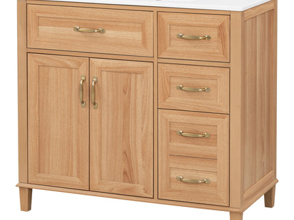 Bathroom Vanity With Sink, Soft Close Doors & Drawers - Wood