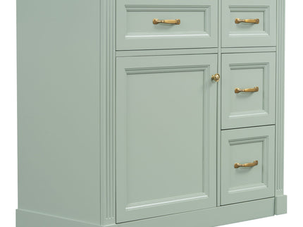 Modern Bathroom Vanity With Sink, 4 Drawers, Soft-Close Door, Adjustable Shelf