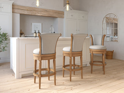 Swivel Barstool With High-Back