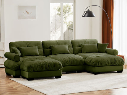 Super Comfort Oversized Modular Sectional Sofa With Movable Ottoman