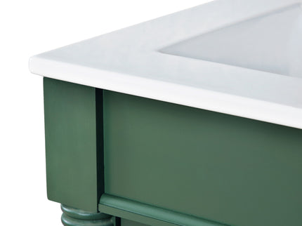 Bathroom Vanity With Top Sink, 2 Tier Storage Cabinet