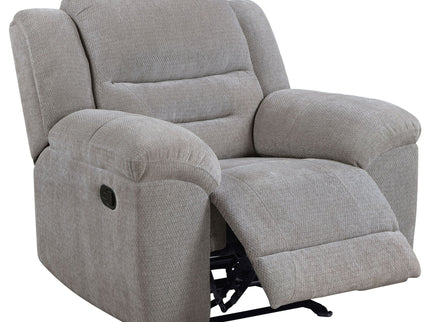 Sebring - Upholstered Glider Recliner Chair With Manual Recline And Smooth Gliding Motion - Gray
