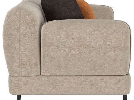 Repley - Upholstered Sculpted Track Arm Loveseat - Beige