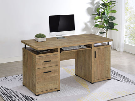 Swan - 2 Drawer Computer Desk - Mango Color
