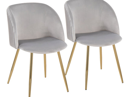 Fran - Pleated Waves Contemporary Chair (Set of 2)