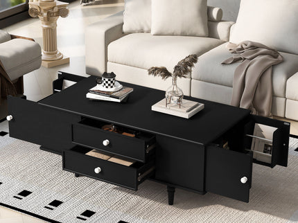 Modern Rectangle Coffee Table With Four Drawers