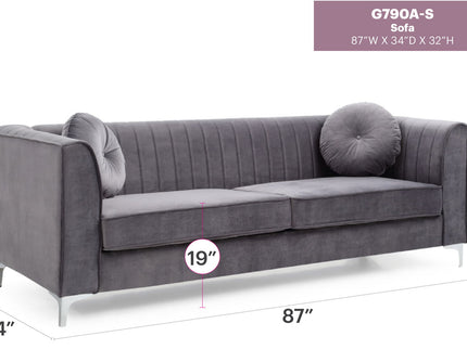 Delray - Micro Suede Sofa