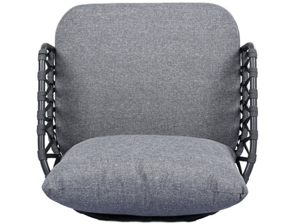 4 Piece Outdoor Patio Furniture Set, Metal Chairs With Woven Rope U Shaped Backrest