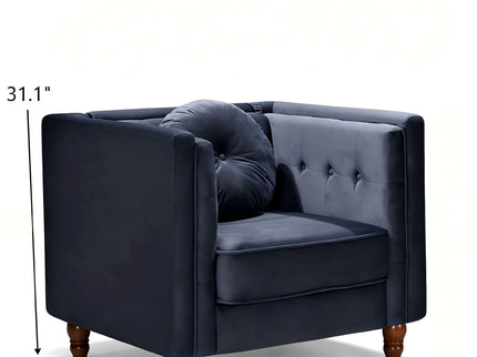 Chesterfield Accent Tufted Square Arm Side Chair