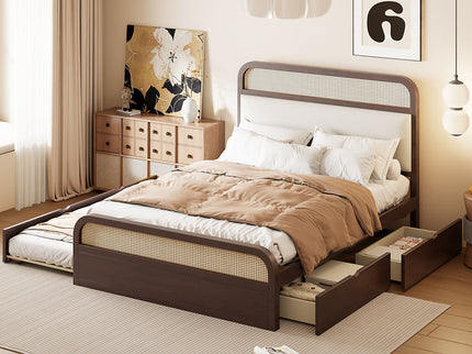 Platform Bed With Trundle And 2 Drawers