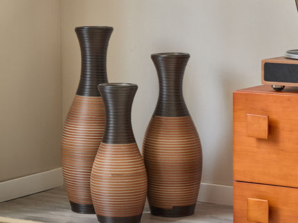 Designer Floor Vases, Large Vases For Home Decor Flooring (Set of 3)
