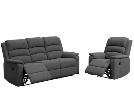 Modern Living Room Set With Manual Recliner