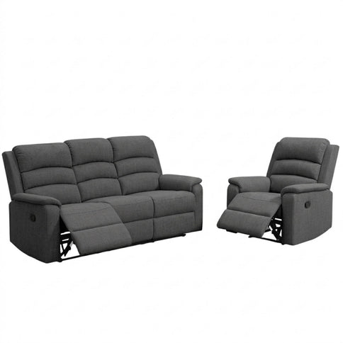 Modern Living Room Set With Manual Recliner