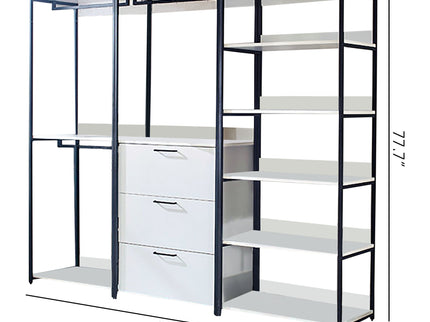 Fiona - Freestanding 3 Tower Closet System, 7 Shelf Walk-In - White
