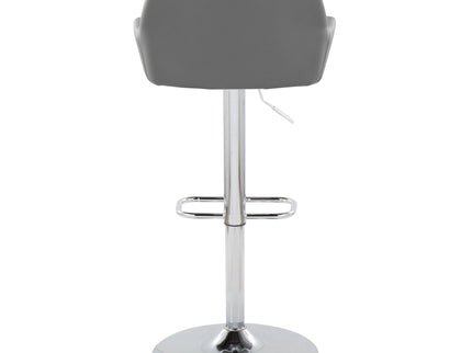 Daniella - Contemporary Adjustable Barstool With Swivel With Rounded Rectangle Footrest (Set of 2)