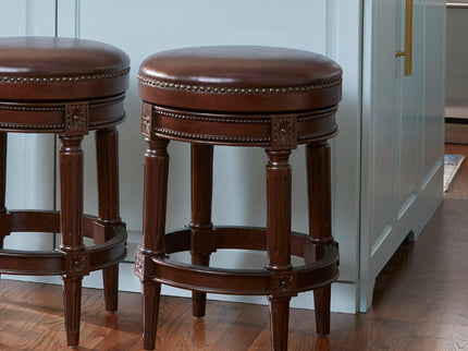 Rustic Elegance Backless Swivel Stool