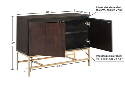 Accent Cabinet With Storage - Morocco / Gold