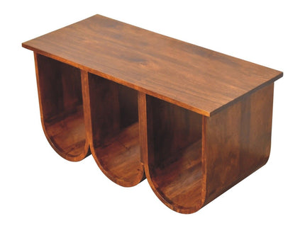 Triple Open Style Coffee Table - Beige / Brown