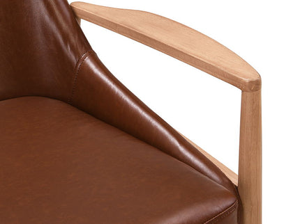 Mid-Century Modern Accent Armchair With High Back