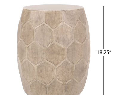 Outdoor Lightweight Concrete Side Table - Natural