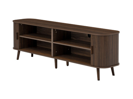 70" TV Stand, Media Center With Ample Storage - Dark Brown