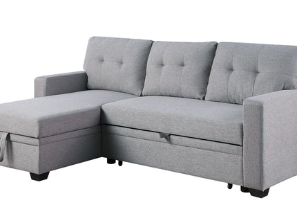 Upholstered Pull Out Sectional Sofa With Chaise