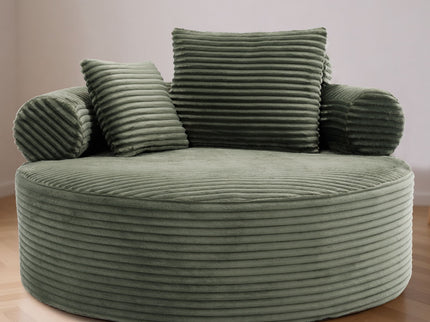 Round Sofa Bed With 3 Pillows For Living Room