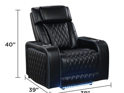 Electra - Power Recliner With Power Headrest, Massage, LED Lighting And USB Control