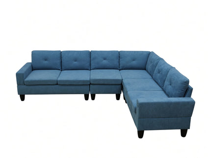 Modular L - Shaped Sectional Sofa 6 Seater 4 Piece Couch With Chaise