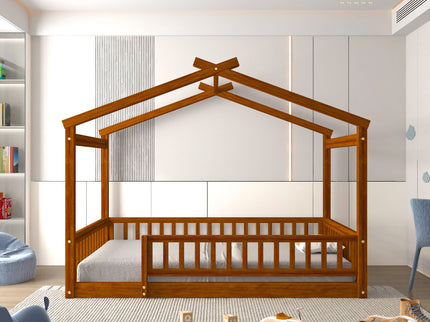 Bed House Bed Frame With Fence