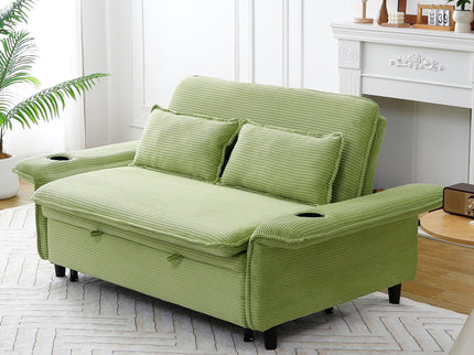 Modern Fabric Multi-Functional Sofa Bed With Adjustable Armrests And Backrests