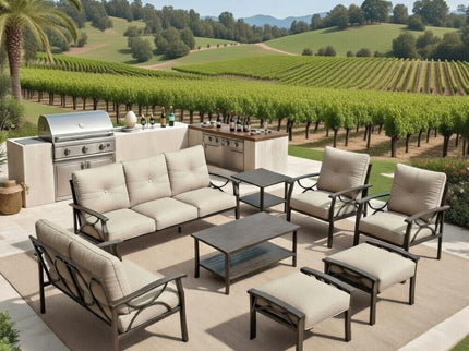 Patio Furniture Set & Coffee Table For Backyard