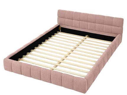 Modern Platform Bed Frame With Thick Fabric