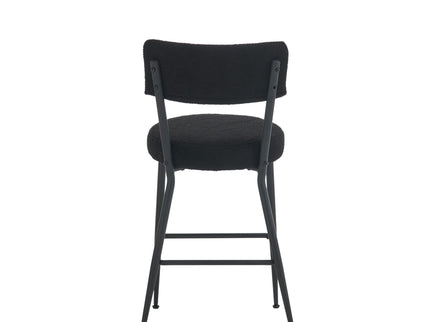 Modern Teddy Fabric Upholstered Bar Stools - Legs