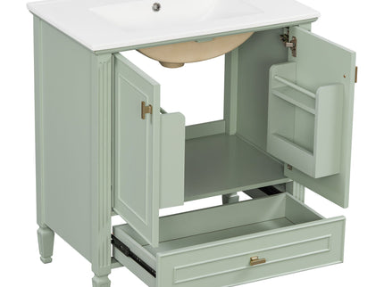 Freestanding Vanity With 1 Drawer & 2 Soft Close Doors With Door Mounted Storage