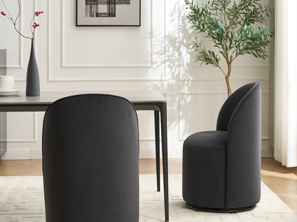 360 Degree Swivel Armless Dining Barrel Chair