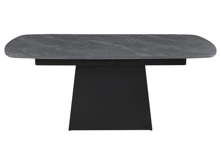 Idlewild - Extension Leaf Dining Table With Tapering Pedestal Base - Black