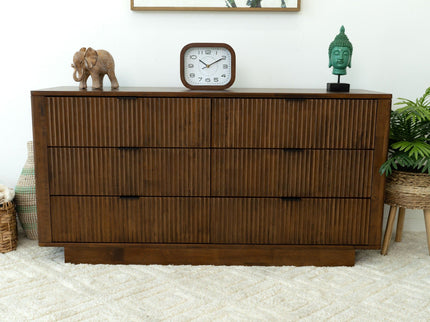 Lola - Dresser With 6 Drawers - Dark Brown