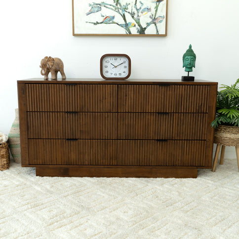 Lola - Dresser With 6 Drawers - Dark Brown