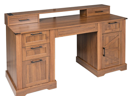 Office Desk With Charging Station & Storage Cabinet