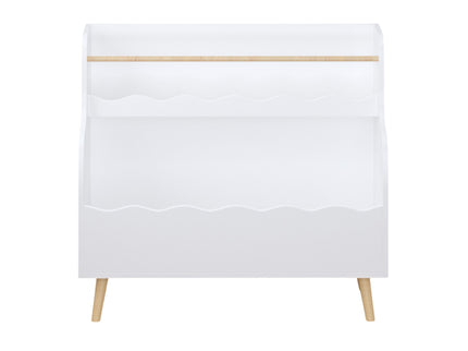 Kids Bookcase, Children Book Organizer Toy Storage Cabinet - White