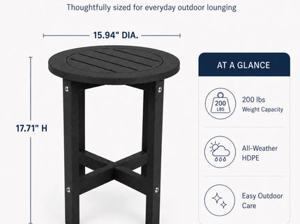 Round Outdoor Side Table