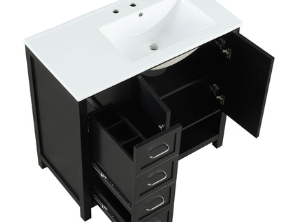 Modern Bathroom Vanity With Sink Top, 2 Doors And 2 Drawers