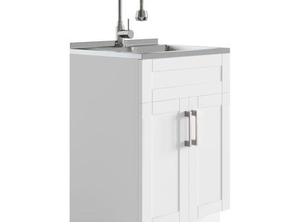 Hennessy - Deluxe Laundry Cabinet With Faucet And Stainless Steel Sink